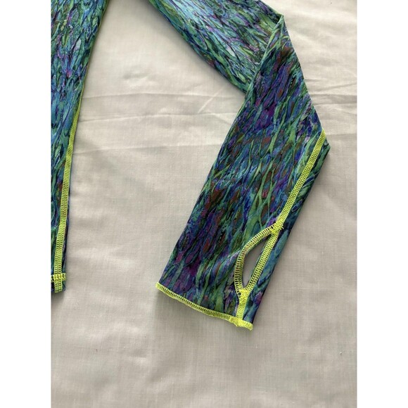 TutuBlue Full Zip Womens XS Blue Green Rash Guard UPF50 Thumbhole Pocket - Picture 6 of 16